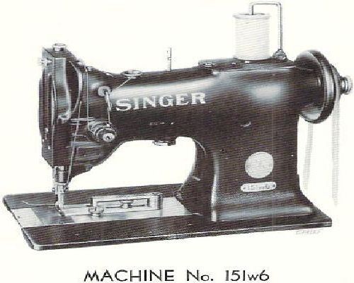 Singer 151w6 Industrial Sewing Machine Parts Book